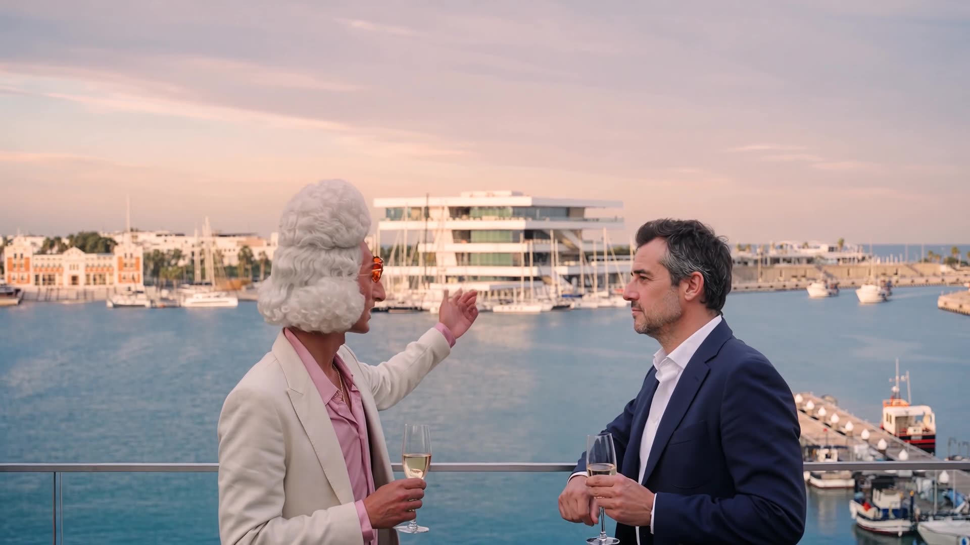 Episodio 3: el Caniche y Álvaro brindan frente a la Marina de Valencia